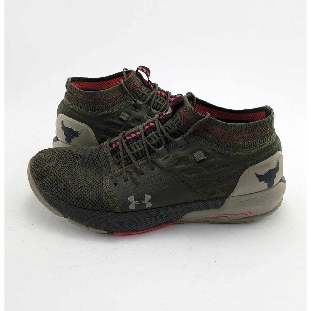Mens Under Armour HOVR Project Rock 2 Green Gym Shoes 3022024-301 Size 12